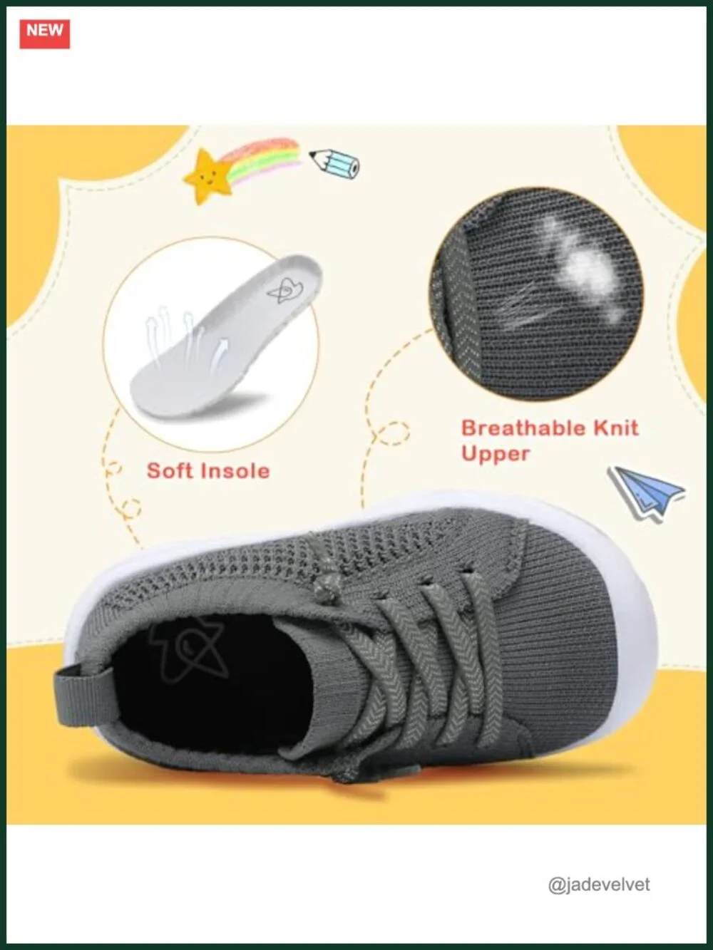 Toddler Barefoot Slip-On Sneakers Breathable Lightweight Wide Toe Box